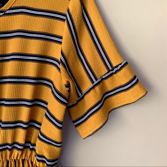 Mustard Striped Dress - Picture 4 of 5